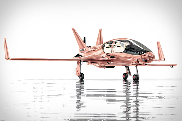 Valkyrie-x de oro rosa el avión privado de Cobalt y Neiman Marcus